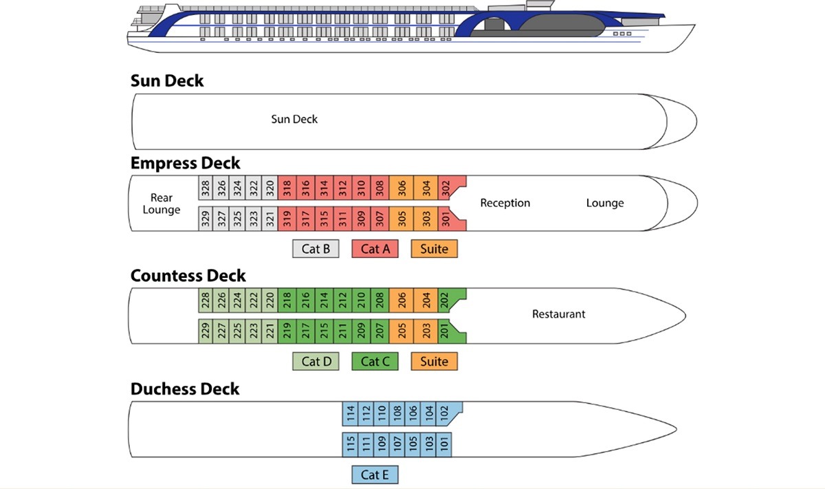 MS Verdi Deckplan